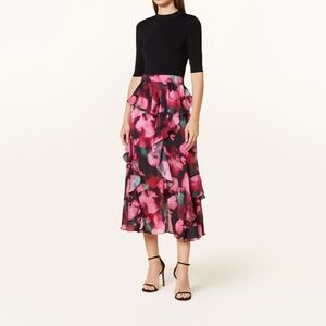 Darciia Fitted Knit Bodice Dress with Ruffle SkirtWomen's UK Size 3